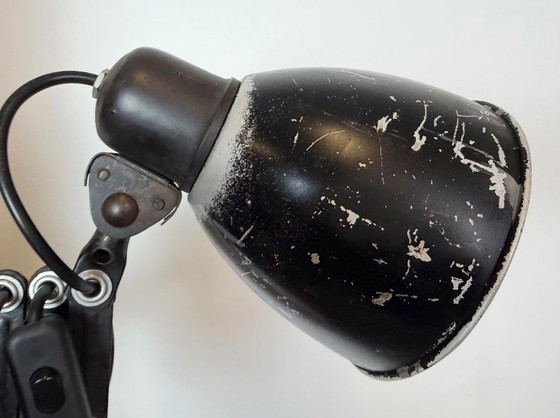 Applique industriale nera a forbice, anni '50, Metallo, Ferro, Nero, Vintage (foto 11 di 15)