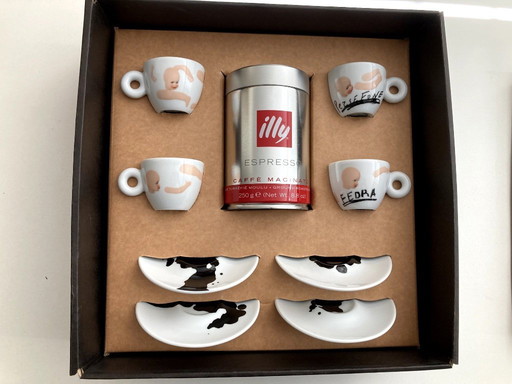 illy collection 2005 -4 tasses à espresso Jannis Kounellis