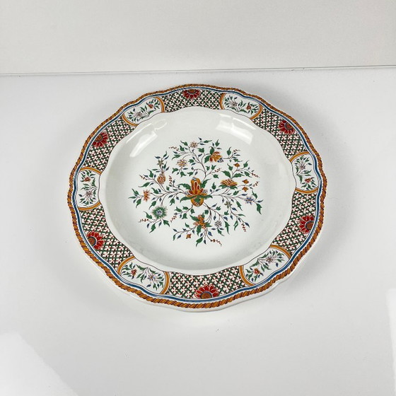 Image 1 of Gien-Rundschale, halbhohl, Muster Rouen Esparsette, 1990