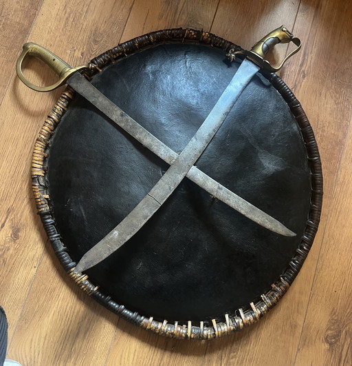 Antique Shield With Two Swords From Madura (Indonesia)