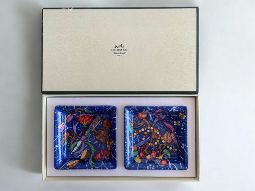 Hermès – Pair of porcelain trinket trays – Provenance: Ministry of Foreign Affairs (1988–1993)