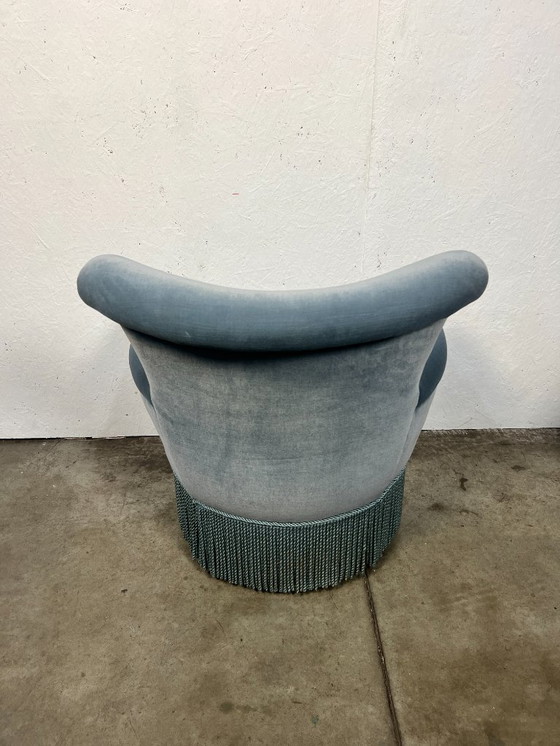 Image 1 of Poltrona da cocktail vintage, Francia anni '60, velluto blu