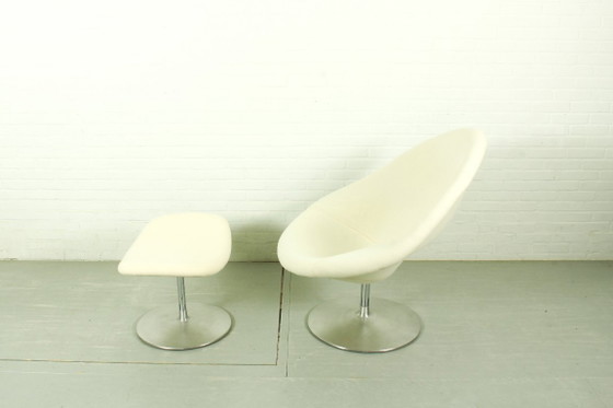 Image 1 of Iconic Pierre Paulin "Globe" Chair & Ottoman for Artifort