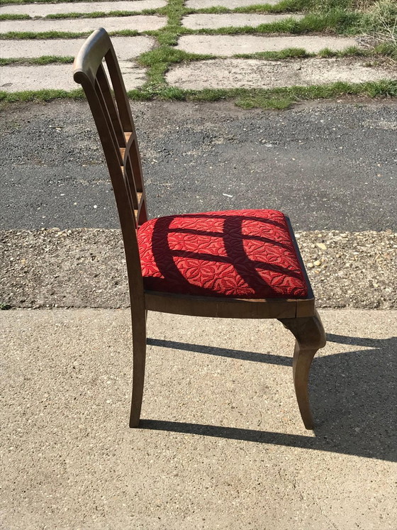 Set of Art Deco Velvet Dining Chairs, 1930s (photo 3 of 7)