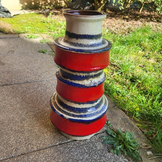 Image 1 of Mid century vase, Pagoda bye Scheurich keramik, 1960, 70, vintage, west germany 