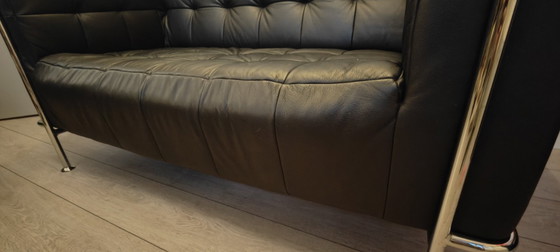 Design Leather Couches Set, Bauhaus / Chrome Retro vintage, Silver (photo 3 of 21)