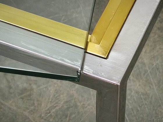 1970s Italian Chrome, Brass and Glass Nesting Tables, Set of Three – Side tables (photo 6 of 20)