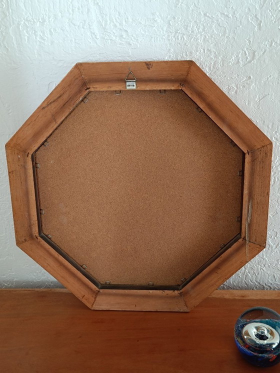 Image 1 of Octagonal wall mirror with gold frame
