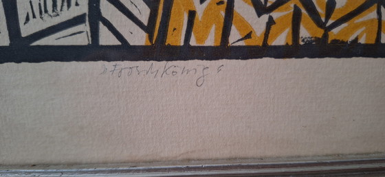 Image 1 of Zwei wunderschöne alte Siebdrucke von Werner Schinko