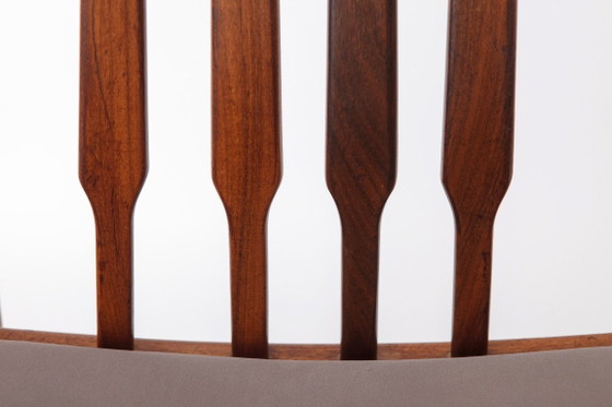 Set di 4 Sedie da Pranzo Vintage in Palissandro, Mid-Century Moderno Tedesco, Anni '60, Nuovamente Imbottite (photo 8 of 13)