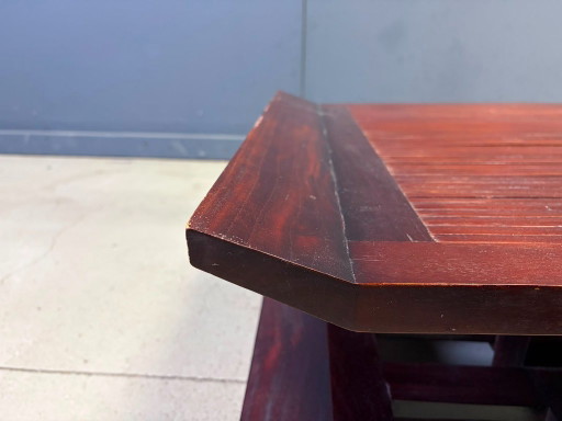 Two-Tiered Pagoda Wabi Sabi Style Coffee Table in Wood and Bamboo 1970s – salontafels