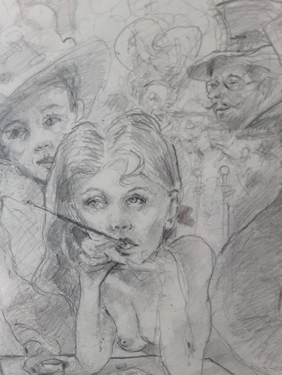 Image 1 of 2 Dibujos a pluma de Henry Toulouse Lautrec