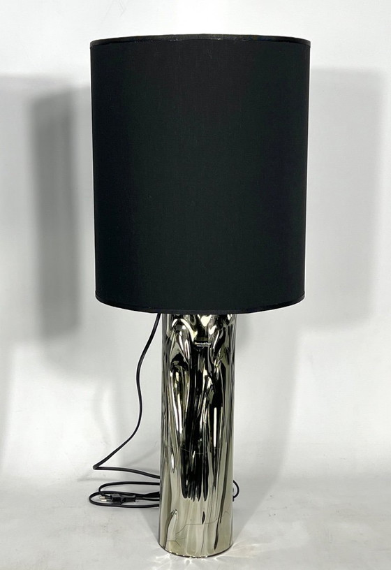 Image 1 of Barovier & Toso, pair of Murano glass table lamps from 70s. Labeled