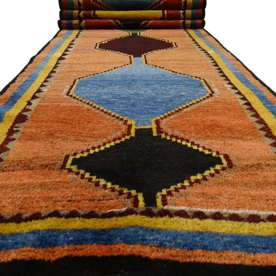 Image 1 of Alfombra Gabbeh semiantigua - 385 x 100 cm - Anudada a mano