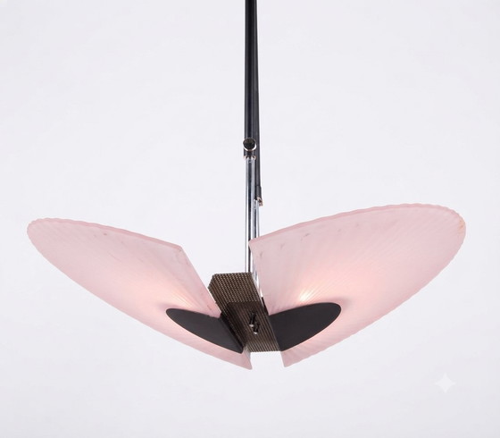 Postmoderne Kroonluchter Jaren '80 - Memphis Milano Stijl Design – Glass, Metal (photo 8 of 8)