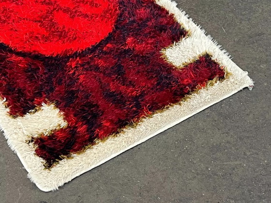 Image 1 of Tapis de passage des années 60 70 Carpet Rug Space Age by Hojer Eksport Danemark Design