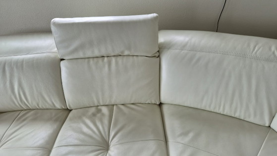 Sofá esquinero grande de lujo en piel 'Celanova' - Blanco Stardust – Sofás esquineros, Leather (photo 6 of 10)