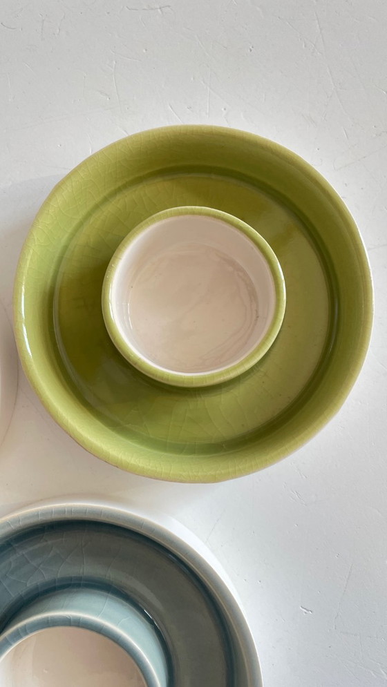 Image 1 of CANDLESTICKS Tealight Holder Crackled Ceramic