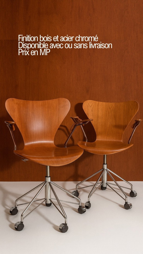 Image 1 of 2 SWIVEL OFFICE CHAIRS 3217 ARNE JACOBSEN