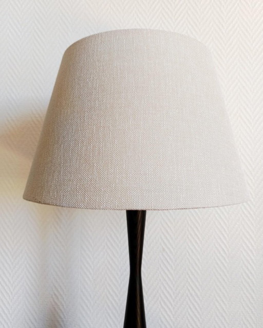  Blackened wood diabolo lamp