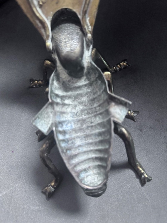 Vintage ashtray in the shape of a fly – Decorative Objects, Brass, Copper (photo 9 of 10)