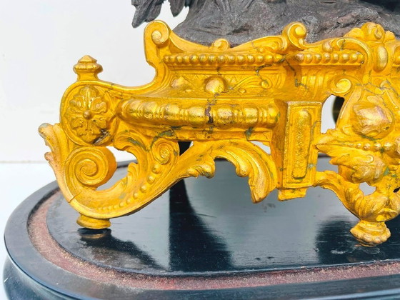 Image 1 of Reloj antiguo bajo cúpula * siglo XIX *