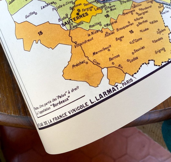 Image 1 of Vins de France 1949 - Carte vintage des Régions Vinicoles - (84.1 x 118.9 cm)