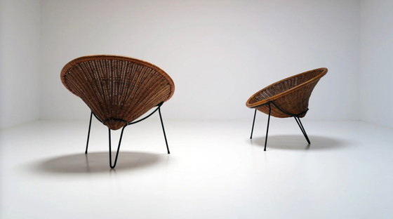 Image 1 of Ensemble de chaises "Tournesol" par Roberto Mango pour Tecno, circa 1950