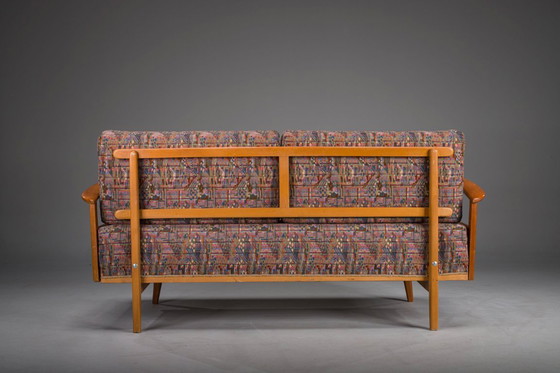 Image 1 of  Vintage Cherrywood and Wool Daybed from Knoll Antimott, 1950s-1960s