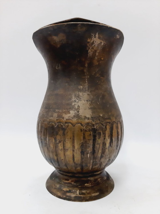 Image 1 of Brocca per vino in bronzo antico, urna, brocca, patina 23 cm