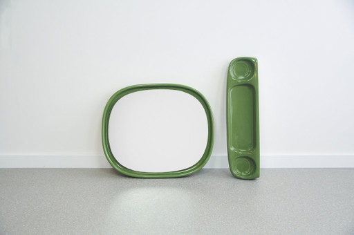 Green Ceramic Mirror Sphinx