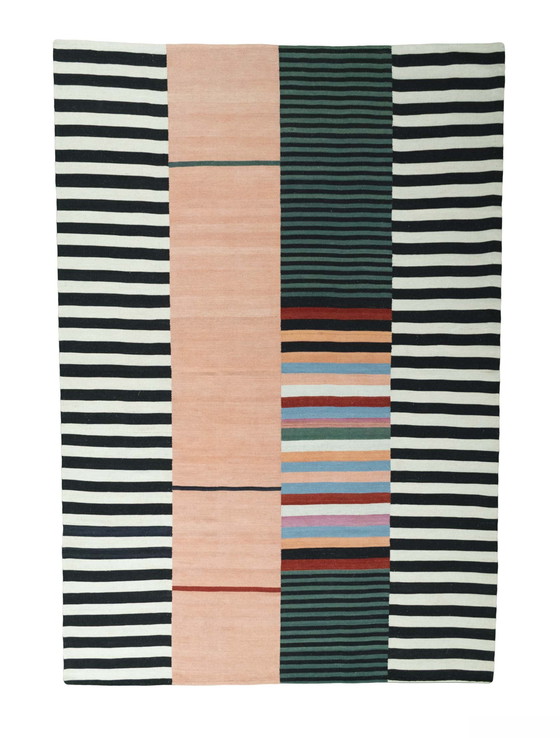 Image 1 of Hand-woven designer kilim Fars - 320 X 221 Cm - New - Modern stripe design