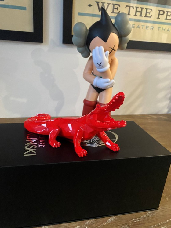Image 1 of Crocodile CROCO Spirit Red edition by Richard Orlinski, new 2024