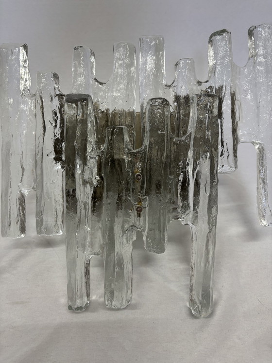 Vintage J.T. Kalmar Wall Lamp Ice Glass 1960s/1970s – J.T. Kalmar Franken, Wall lights (photo 5 of 10)