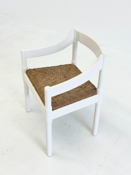 Image 1 of Set of two Carimate chairs by Vico Magistretti in white
