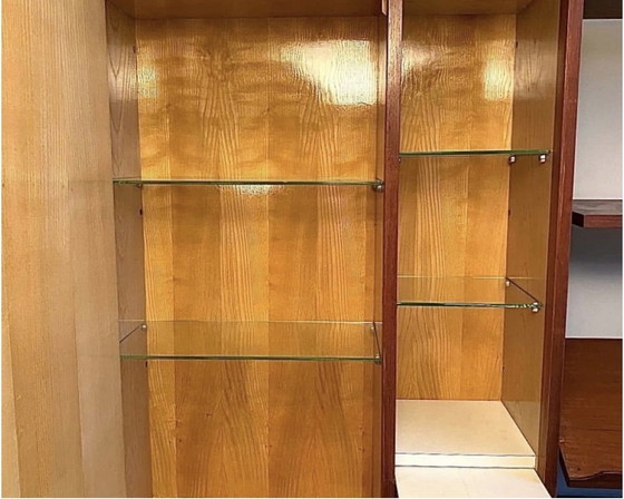 Image 1 of Sistema de estanterías y armarios con dibujo, Italia 1950,s