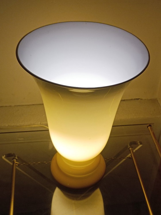 Image 1 of Table lamp in opaline glass jar, 1970s