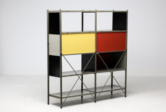 Gispen 663-2 Armario de almacenamiento modular – Wim Rietveld 1954 – Armarios de almacenamiento, Aluminium (photo 6 of 15)