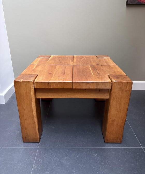 Image 1 of table basse robuste en bois de style brésilien vintage