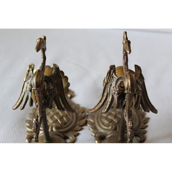 Image 1 of Pair wall lamp of vintage in bronze 1950