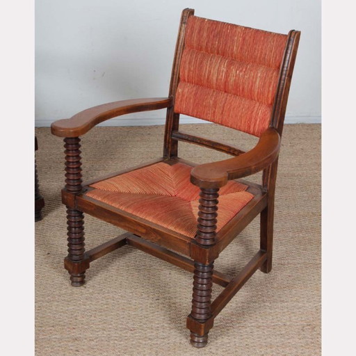 Pareja de sillones al estilo de Charles Dudouyt, 1950