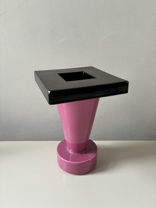 Jarrón Bitossi - Estilo Memphis - Rosa