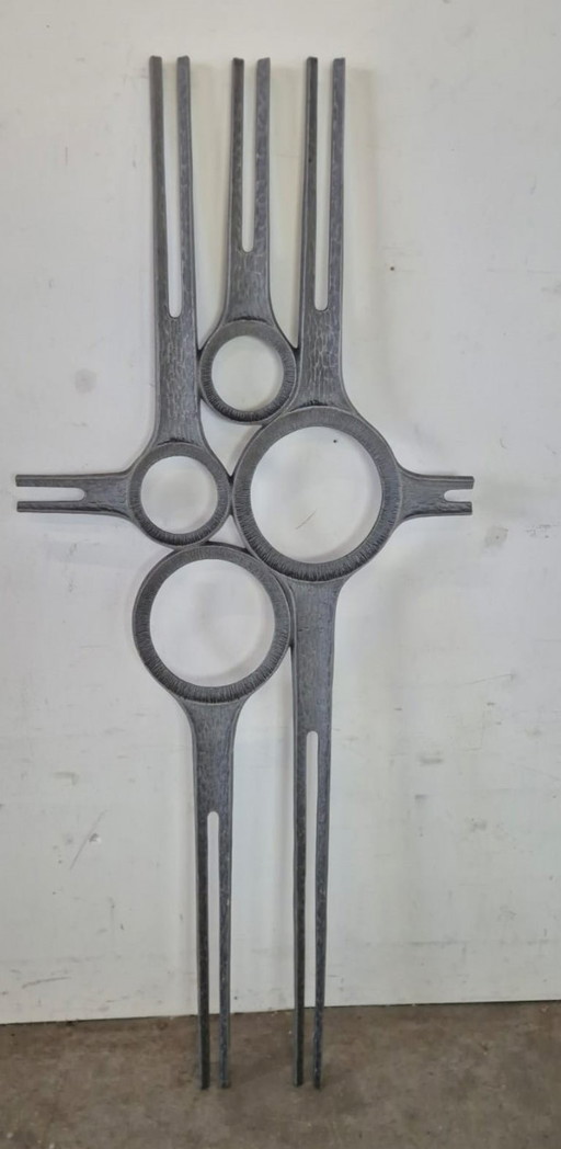 Brutalist wall sculpture