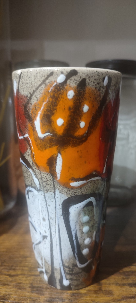 Image 1 of Pair of signed and numbered vintage ceramic mugs