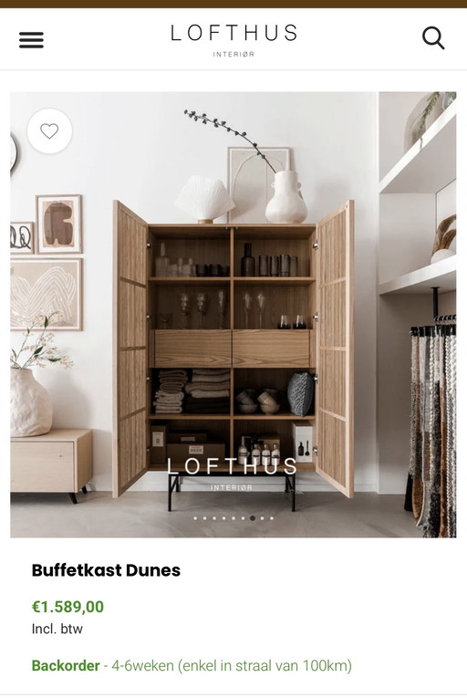 Prachtige Buffetkast Dunes