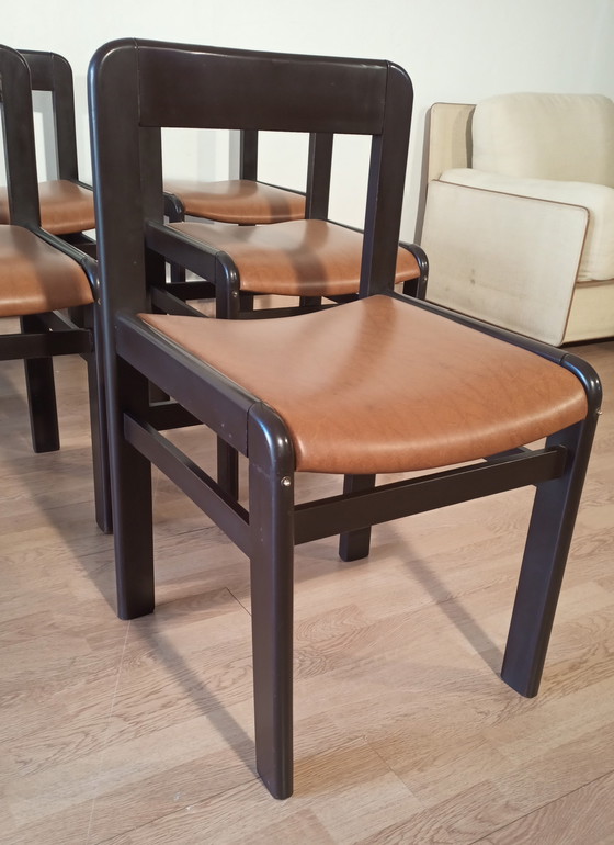 Image 1 of Vintage Brutalist Dining Chairs, 1970S, Set Of 6