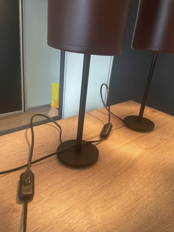 Image 1 of Cuero Design Table/Bed lamps set of two