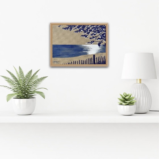 Image 1 of Acrylic on 345g raw canvas. Size 40x30cm.