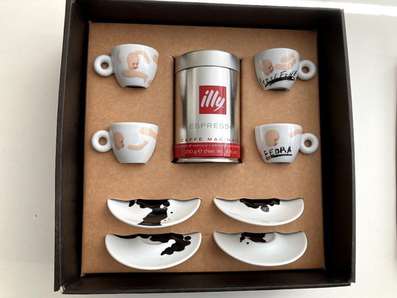 Image 1 of illy collection 2005 -4 tazas de café espresso Jannis Kounellis