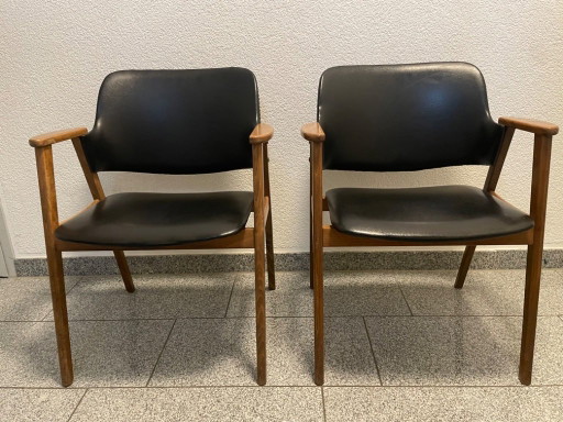 2 x Fauteuils Mid Century en Teck | Erik Kirkegaard Design Danois Années 60 | Paire Vintage